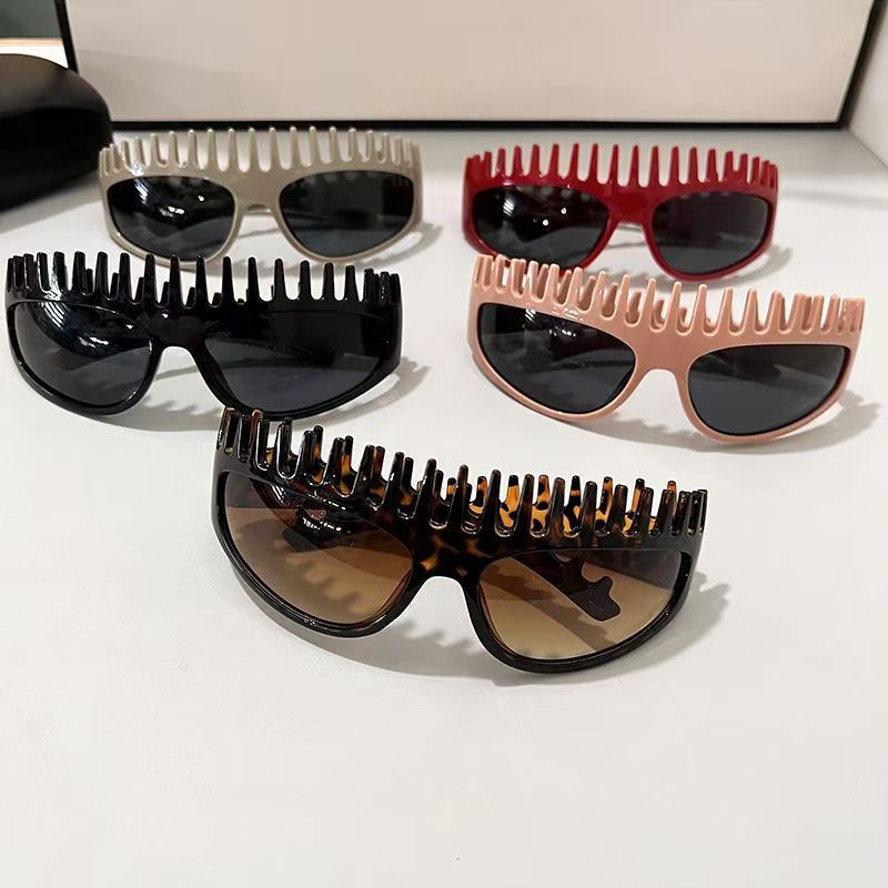 Women Fashion Glasses - Leopard Print Headband Sunglasses for Women,