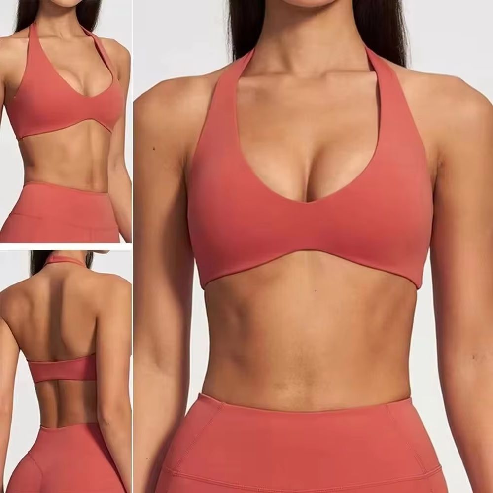 V Neck Cami Top - Sports Underwear Women Halter V Neck