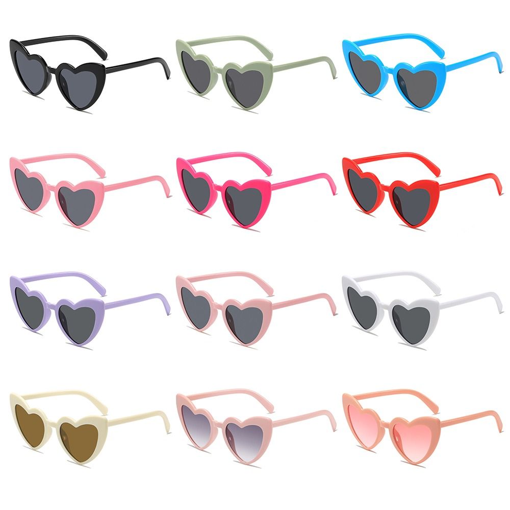 Women Fashion Glasses - UV Protection Heart-Shaped Sunglasses Trendy Vintage