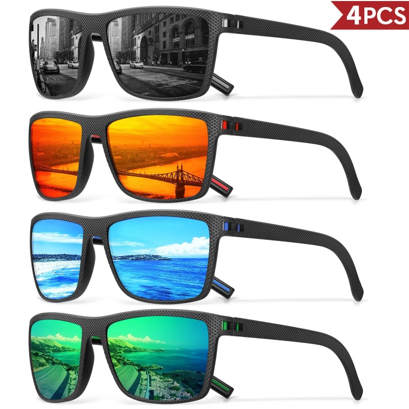Women Fashion Glasses - 1/3/4pcs Men Women Popular Colorful Sunglasses