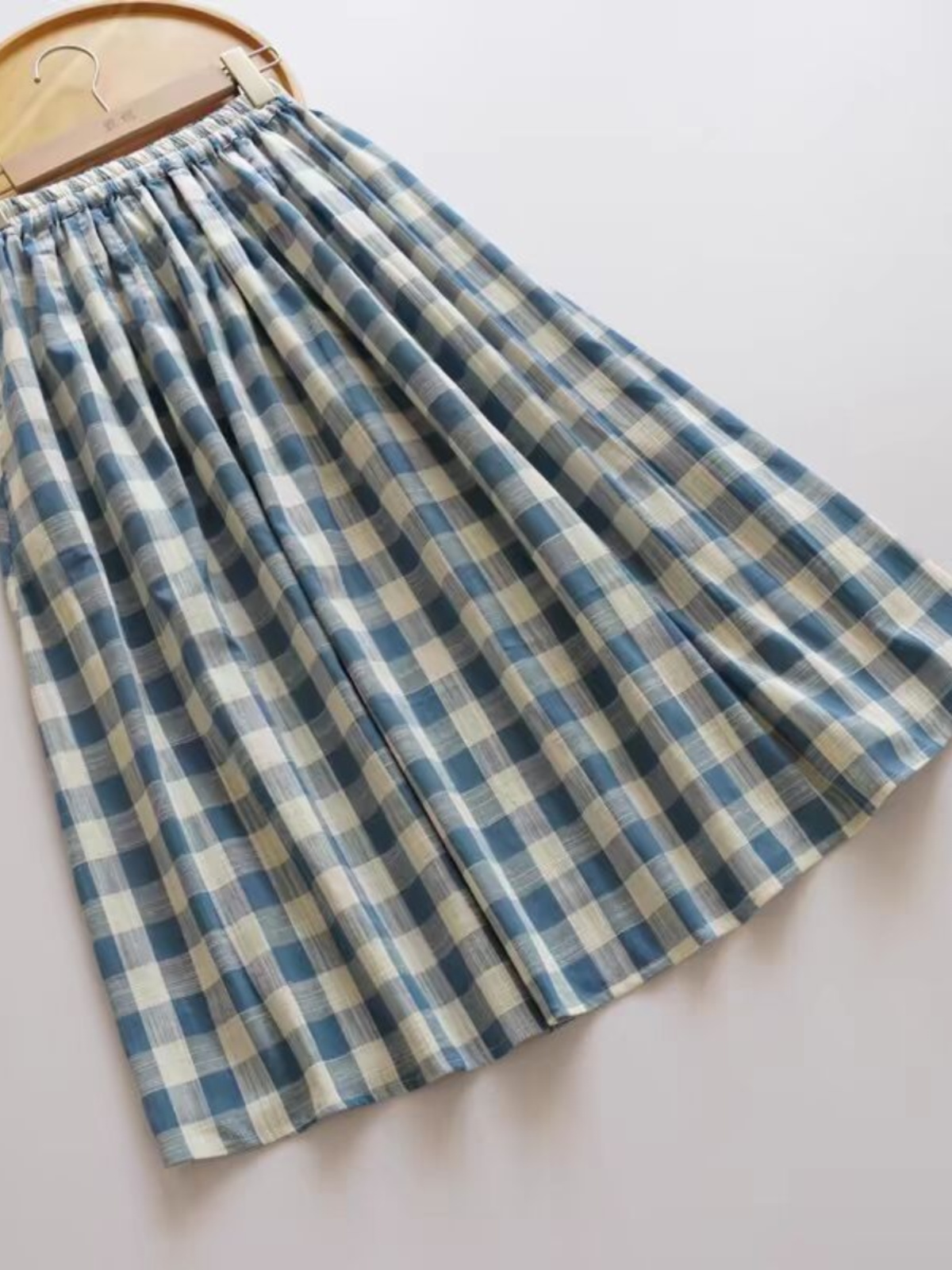 A-Line Skirt Midi - Retro Bamboo Fiber Cotton Midi Skirt