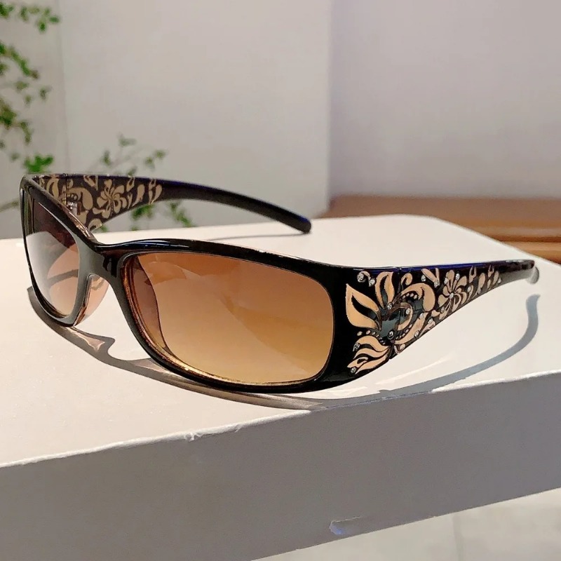 Women Fashion Glasses - Fashion Women's Rhinestones Sunglasses Y2K Korean