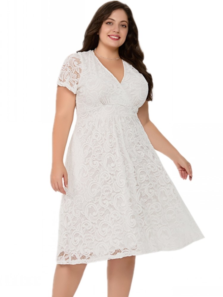 Xl Women'S Fashion - XL-5XL Plus Size Clothes Lace Dresses