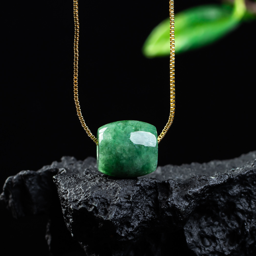 Women Fashion Necklace - Natural Real Jade Bead Pendant Myanmar