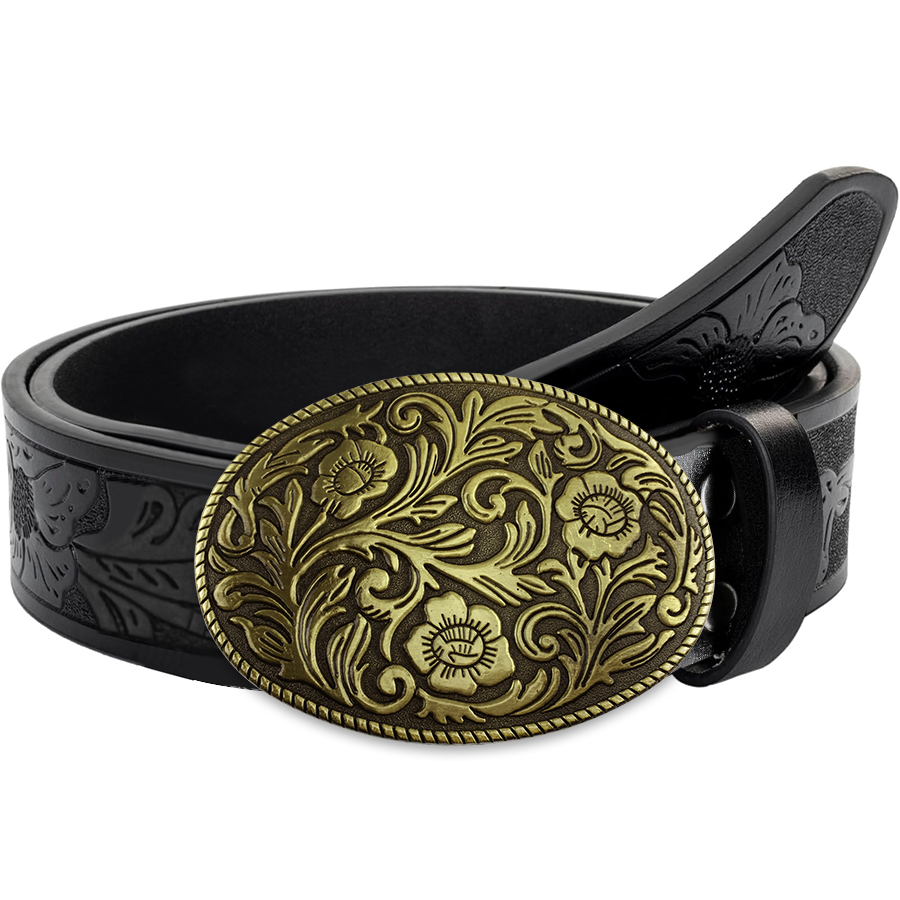 Tang Grass Pattern Buckle Belt - đánh giá và giá Women Fashion Nz