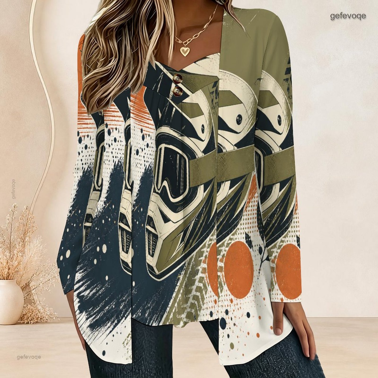Women Fake Two Piece Long Slee - đánh giá và giá V Neck Cami Top