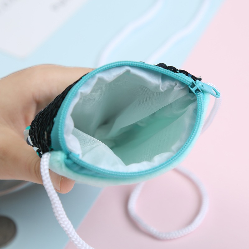Sequin Coin Purse with Lanyard - đánh giá và giá Coin Purse Women