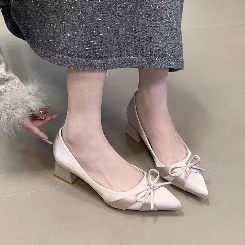 Retro Mid-length Single Shoes  - đánh giá và giá Women'S Fashion Belts