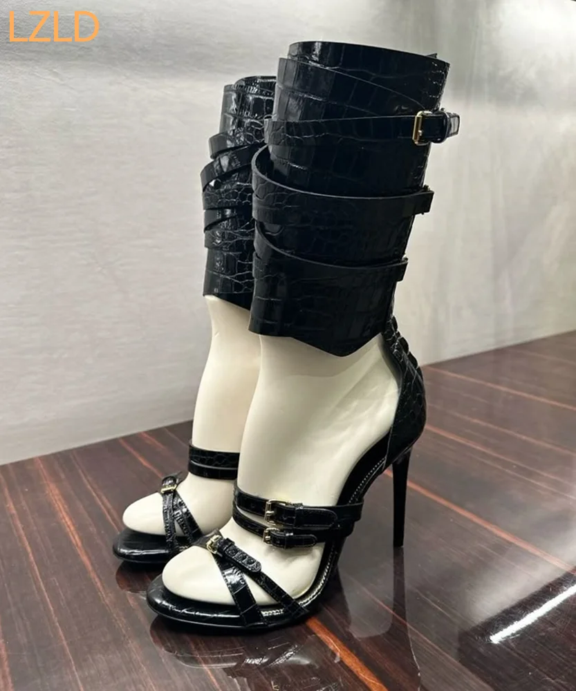 Black Sexy Catwalk Women Sanda - đánh giá và giá Women'S Fashion Belts