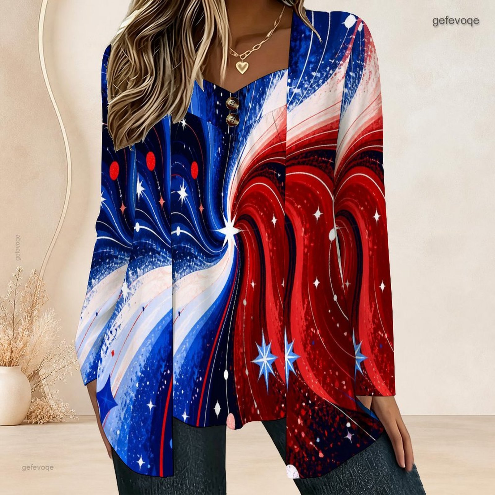 Women Fake Two Piece Long Slee - đánh giá và giá V Neck Cami Top