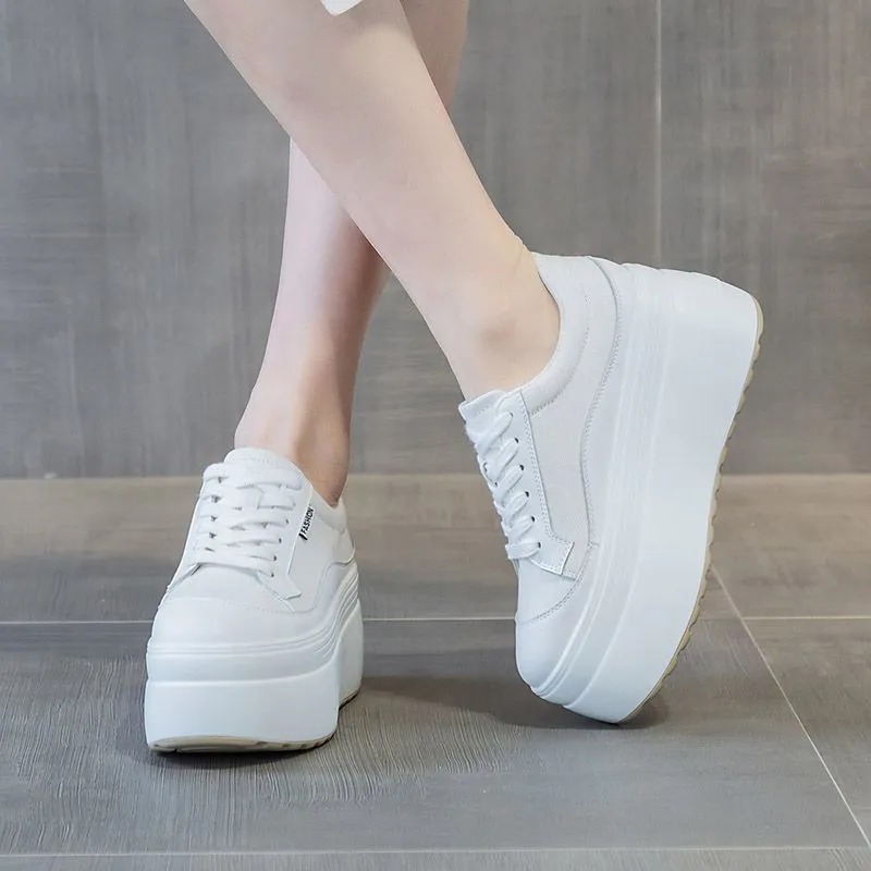 8cm New Canvas Genuine Leather - đánh giá và giá Sneakers Fashion Women