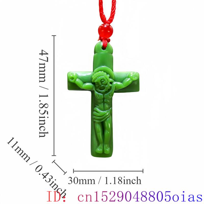Green Real Jade Cross Pendant  - đánh giá và giá Women Fashion Necklace