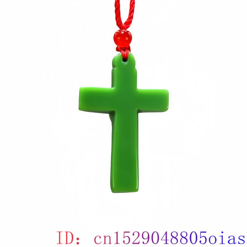 Green Real Jade Cross Pendant  - đánh giá và giá Women Fashion Necklace