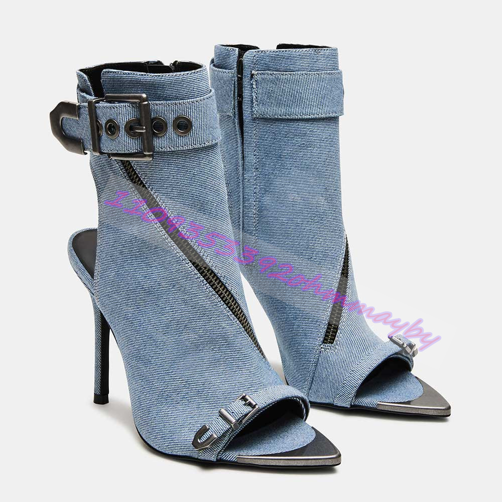 Summer Blue Denim Pointed-Toe  - đánh giá và giá Women'S Fashion Belts