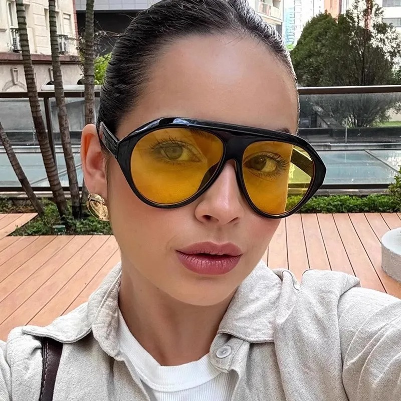 Large Frame Aviator Sunglasses - đánh giá và giá Women Fashion Glasses