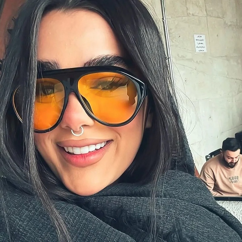 Large Frame Aviator Sunglasses - đánh giá và giá Women Fashion Glasses