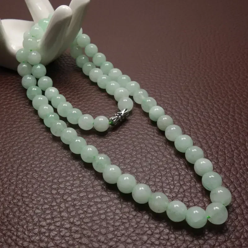 8-10Mm Xanh Lá Một Ngọc Lục Bả - đánh giá và giá Women Fashion Necklace