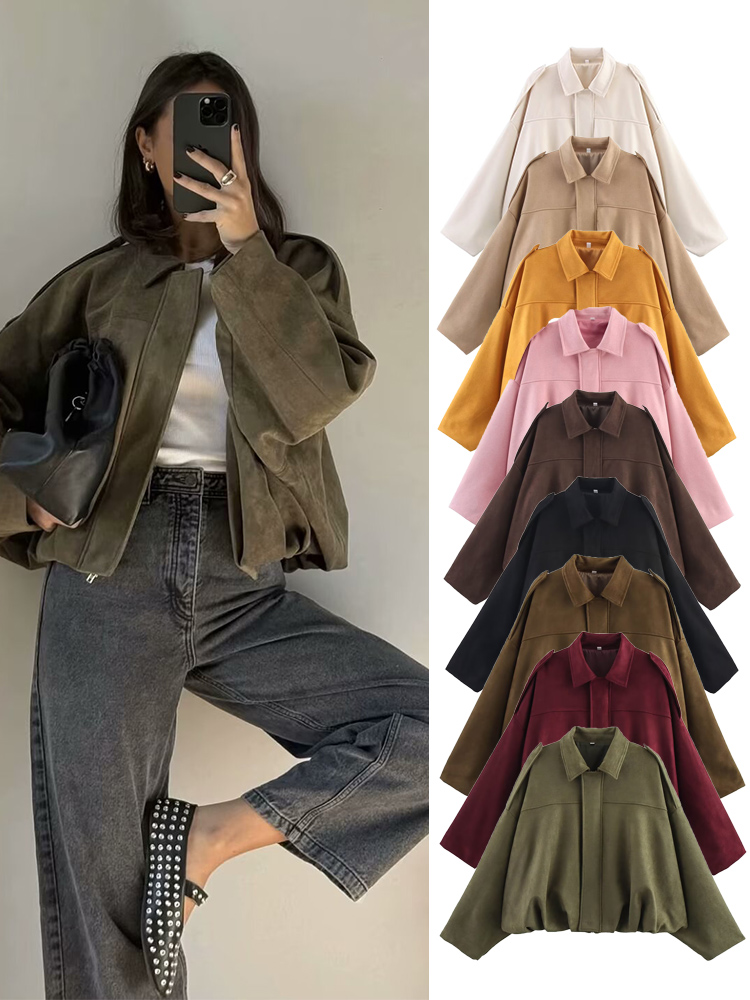 TFMLN Women Suede Bomber Jacke - đánh giá và giá Women'S Fashion Bomber Jacket