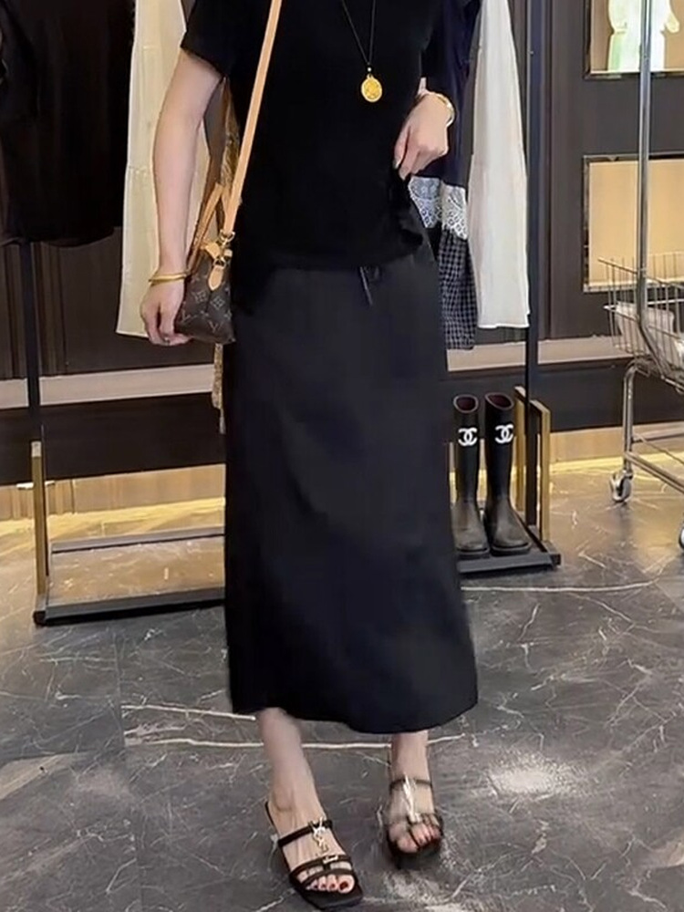 plus Size Women's Satin A-Line - đánh giá và giá A-Line Skirt Midi