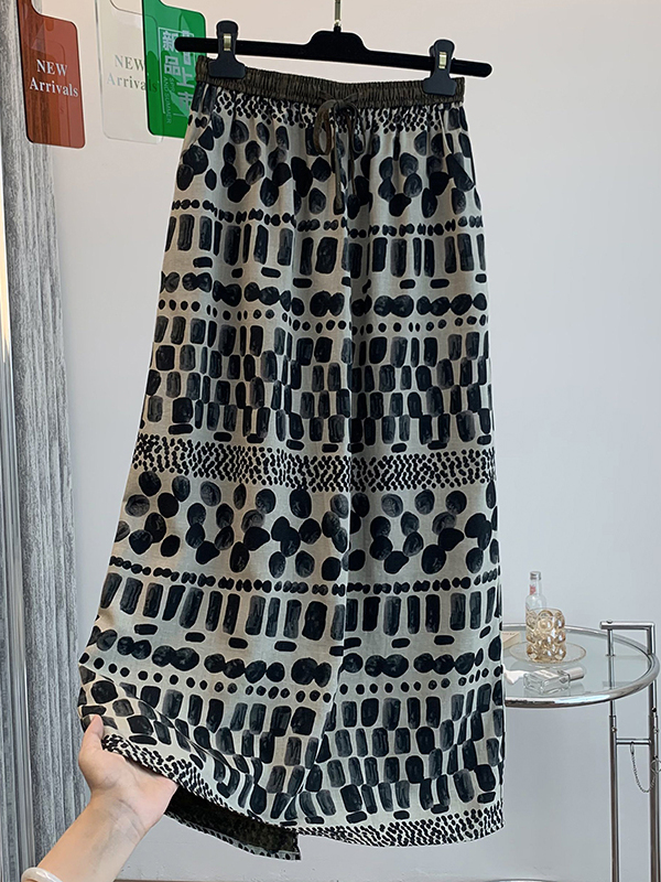 Retro Floral Print Loose Light - đánh giá và giá A-Line Skirt Midi