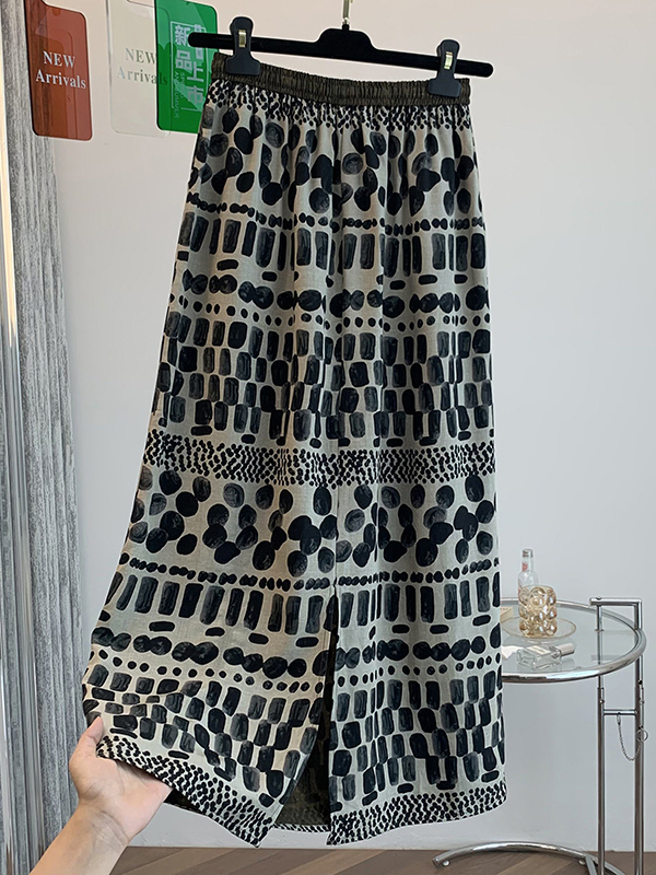 Retro Floral Print Loose Light - đánh giá và giá A-Line Skirt Midi