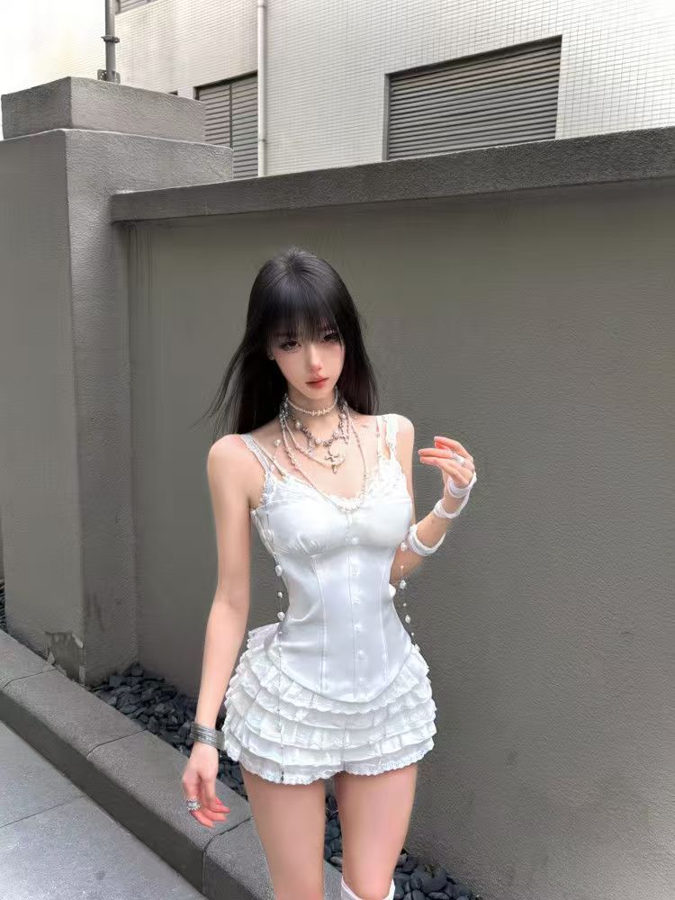 Coquette Lace Corset 2 Piece S - đánh giá và giá V Neck Cami Top