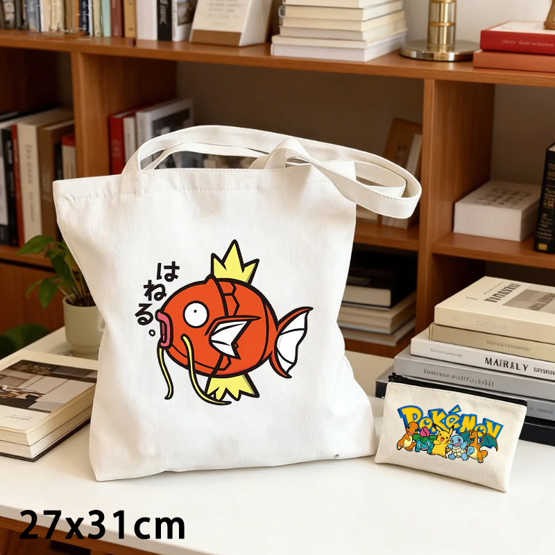 2PCS Pokemoned Canvas Bag and  - đánh giá và giá Coin Purse Women