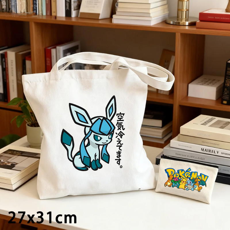 2PCS Pokemoned Canvas Bag and  - đánh giá và giá Coin Purse Women