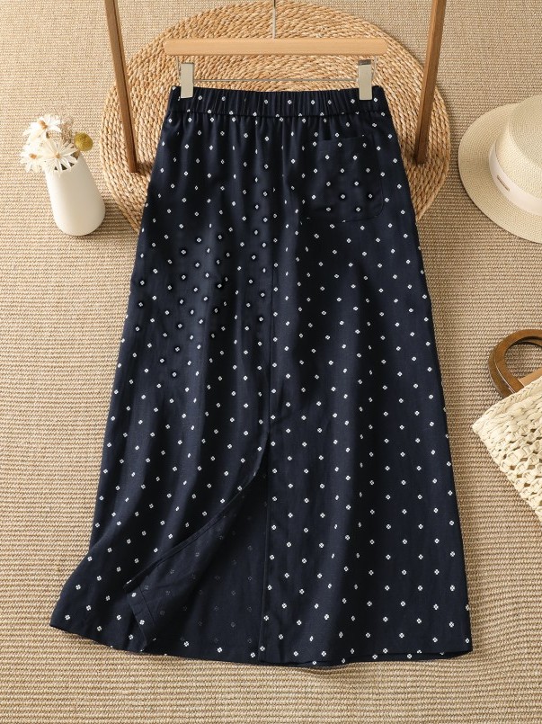 High Waist Floral Half Skirt T - đánh giá và giá A-Line Skirt Midi