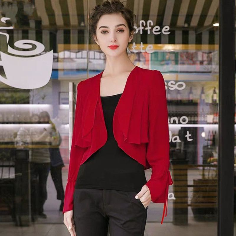 Women Ruffled Sleeve thin chif - đánh giá và giá Women Fashion Blouse