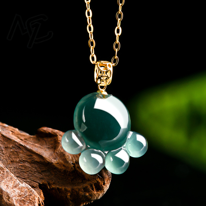 Natural Real Emerald Blue Wate - đánh giá và giá Women Fashion Necklace