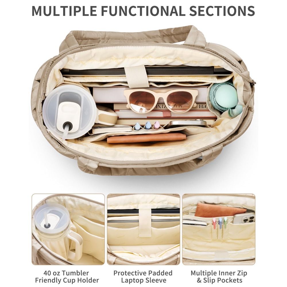 Large Capacity Puffer Tote Bag - đánh giá và giá Coin Purse Women