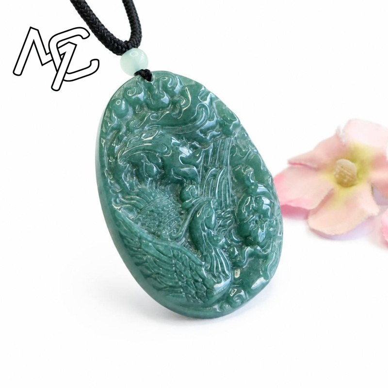 Real Natural Emerald Jade Blue - đánh giá và giá Women Fashion Necklace