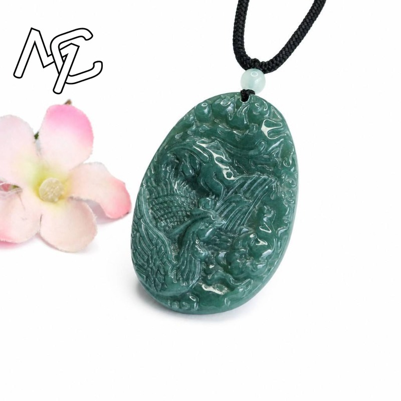 Real Natural Emerald Jade Blue - đánh giá và giá Women Fashion Necklace
