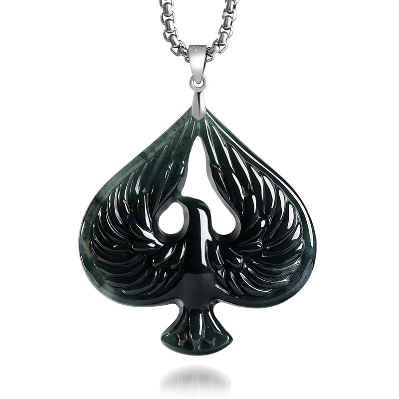 S925 Silver Natural Jade Black - đánh giá và giá Women Fashion Necklace