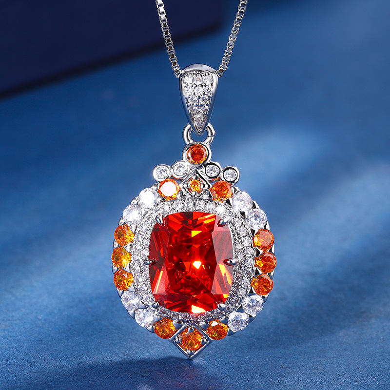 Square Retro Sapphire Pendant  - đánh giá và giá Women Fashion Nz