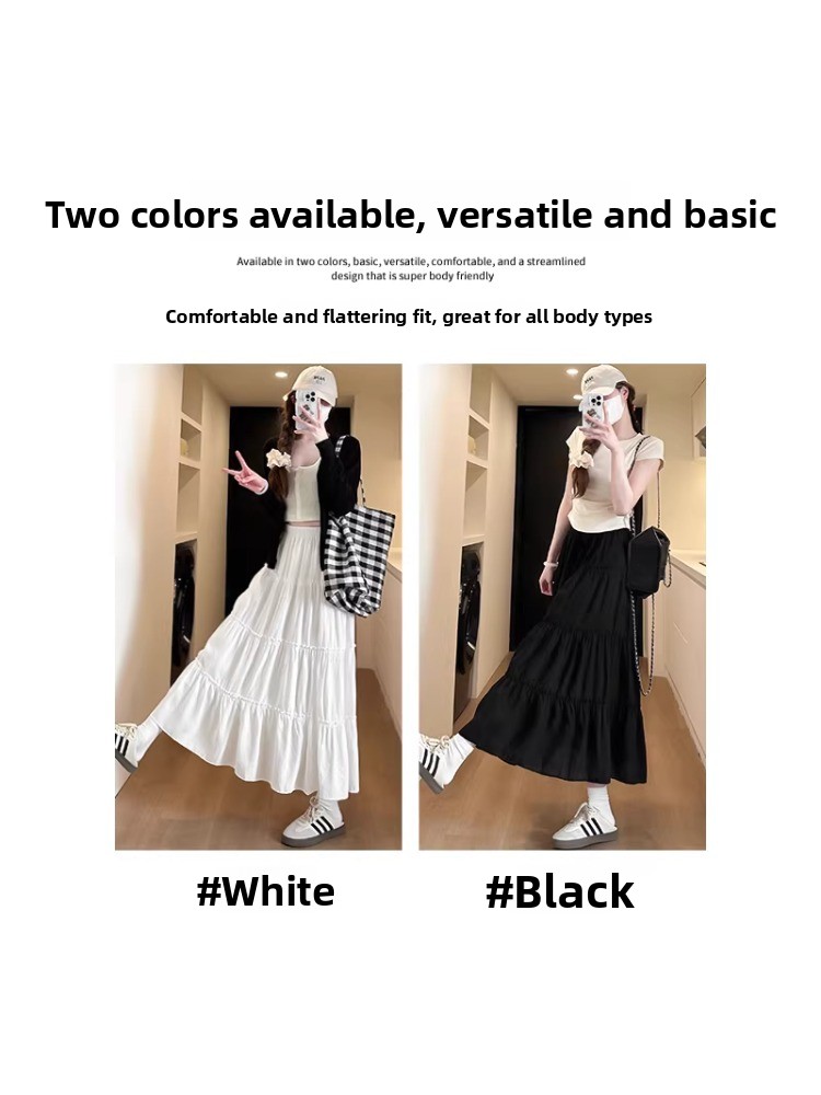 plus Size Women's White High W - đánh giá và giá A-Line Skirt Midi