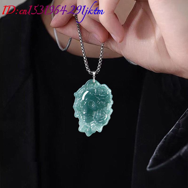 Natural Burmese Jadeite Skull  - đánh giá và giá Women Fashion Necklace
