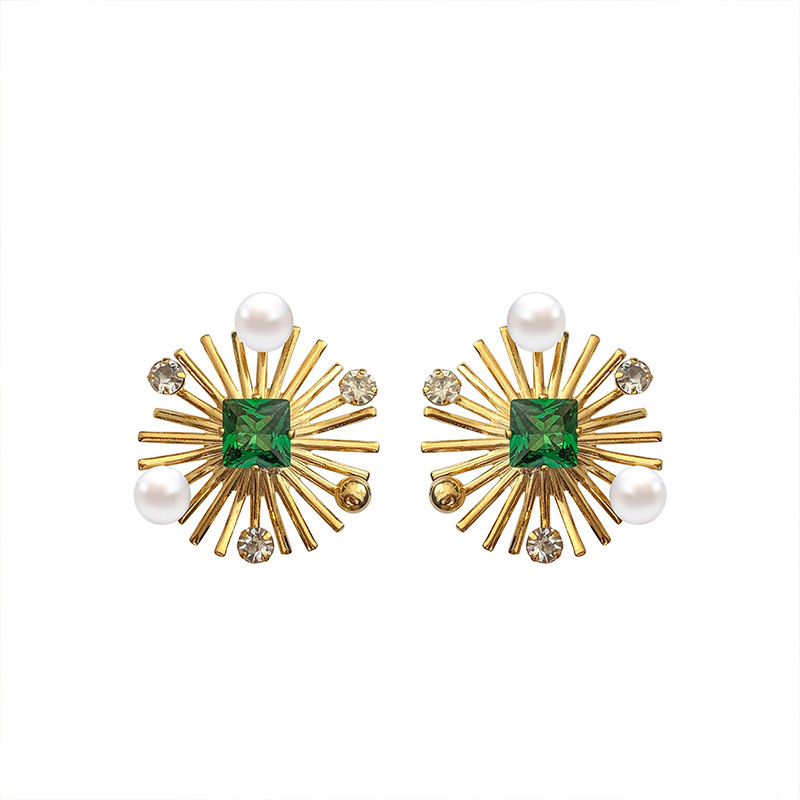 Sunflower Crystal Stud Earring - đánh giá và giá Women Fashion Nz