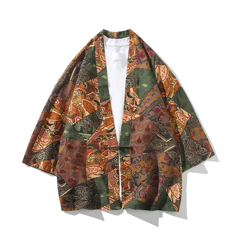 Ethnic Style Print Yukata Men  - đánh giá và giá Women Fashion Blouse