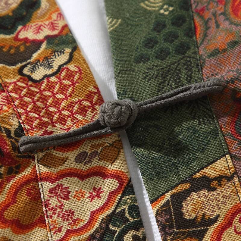 Ethnic Style Print Yukata Men  - đánh giá và giá Women Fashion Blouse